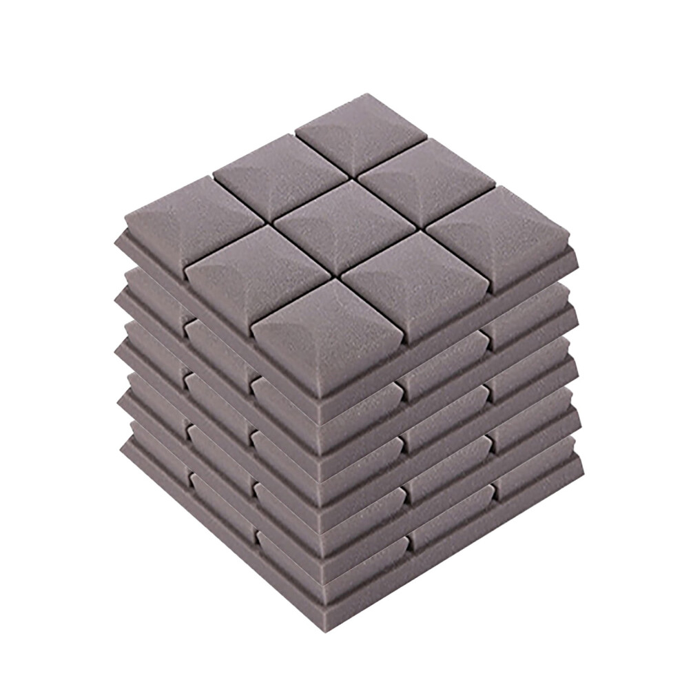 Begine Tile Stickers Clearance, 5Pc Gray Sound Insulation Sponge Wall Stickers 25X25x5cm, Compatible With Sound-Absorbing Panels 9422877259786