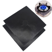 2pcs Universal Heavy Duty Oven Liners Hob Protector Sheets (Black)