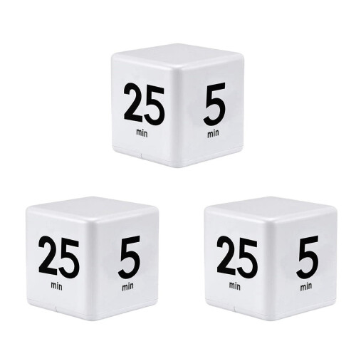 3X Square Timer Kitchen Timer Time Management Timer for Sensor Flip Management