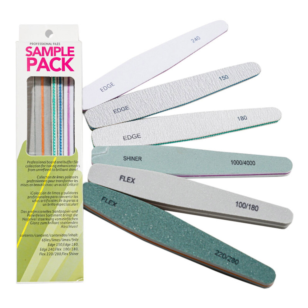 Tkrady 6Pcs Nail Files Emery Boards, Reusable Rough Manicure Pedicure Tools