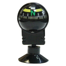 360 Degree Rotation Waterproof Vehicle Navigation Ball Shaped Car Compass with Suction Cup 2.28x1.26 inch