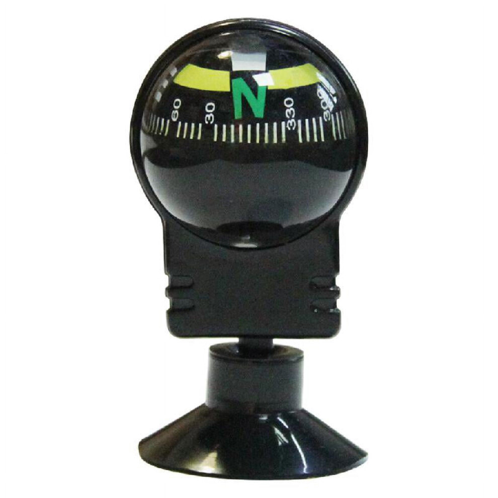 360 Degree Rotation Waterproof Vehicle Navigation Ball Shaped Car Compass With Suction Cup 2.28X1.26 Inch 9399596490281