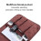 5-Pockets Sofa Storage Armrest Organizer Hanging Bedside Table Bag Wine Red 4