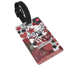 Hello Kitty Luggage Tags, Suitcase Tag Id Name Identifier Labels for Travel Baggage Bags Backpack