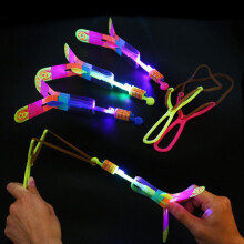 10 Amazing LED Light Arrow Rocket Rotating Flying Toys Kids