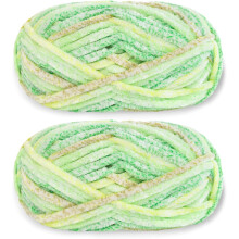 1/2/3 Skeins 100g Velvet Yarn Roll, Fuzzy Chenille Crochet Yarn for Blankets, Soft Thick Plush Lustrous, 87 Yards/Roll
