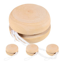 4 Pcs Yo-Yo Decorations DIY Painting Balls Kid Toy Toys for Children Wood Playthings Toddler