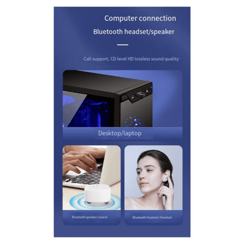 Wireless Bluetooth Adapter for Pc Bluetooth 5.4 USB Dongle Bluetooth Receiver for Speaker Mouse Keyboard Transmitter-B 2