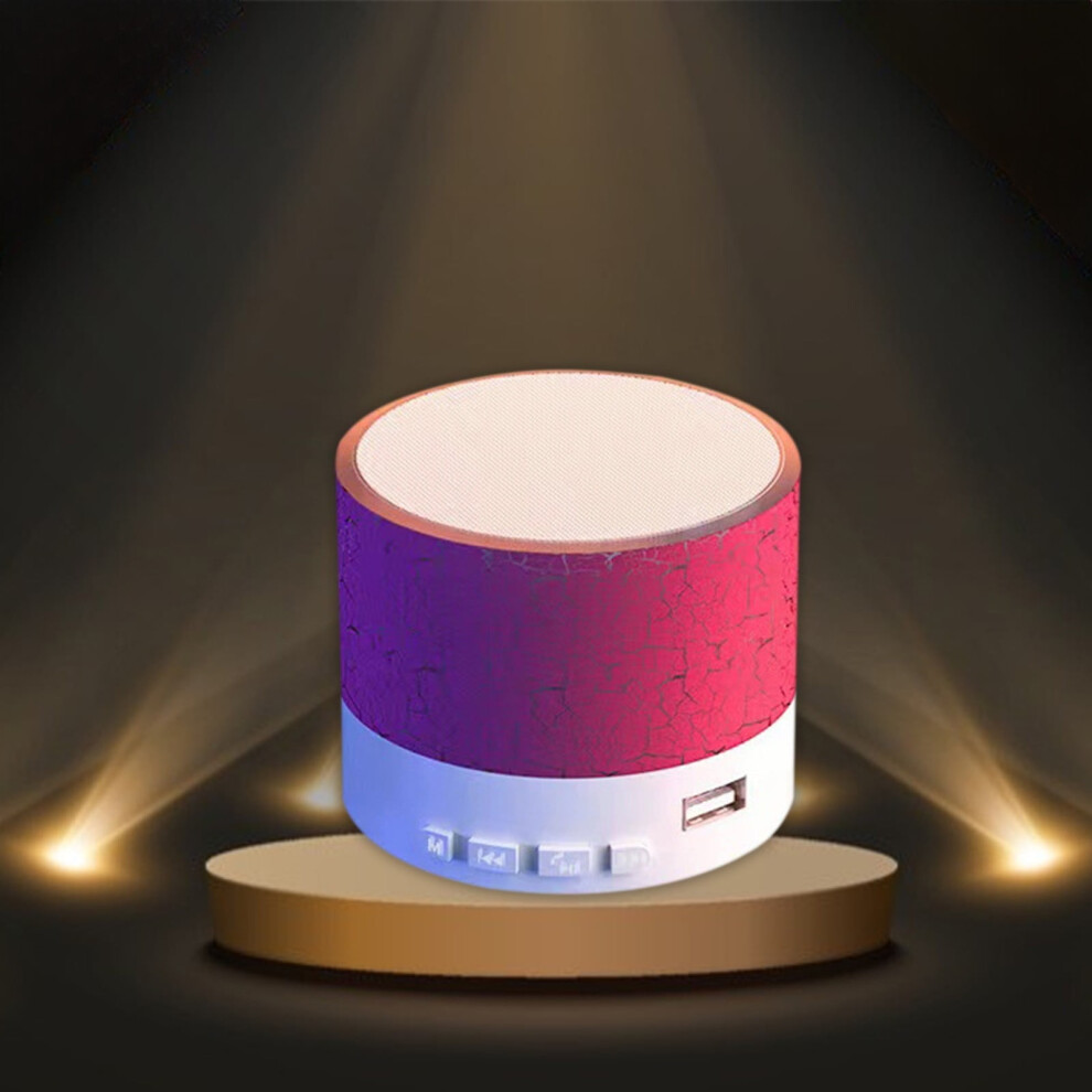 Txmfgh Small Crack Bluetooth Speaker 5W Subwoofer, Portable Mini Speaker Compatible With Devices, Colorful Lights, Long Battery 9085618215788