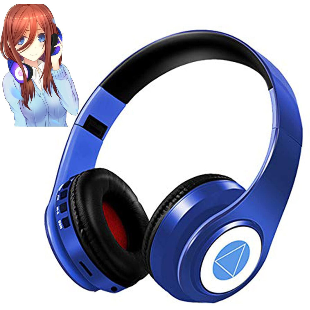 Nakano Miku Bluetooth Headphones, Hi-Fi Stereo Wireless Over Ear Headphones With Built-In Mic, The Quintessential 9085618215863