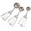 3Pcs Stainless Steel Ice Cream Scoop Set with Ergonomic Trigger Release for MultiPurpose Use 1