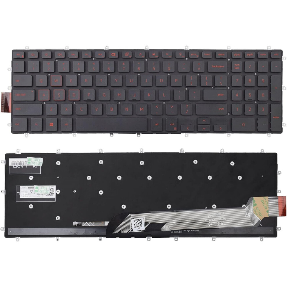 Backlight Keyboard Replacement Compatible With Dell Inspiron 15-3580 15-3581 15-3582 15-3583 15-3584 15-3585 9085618733923