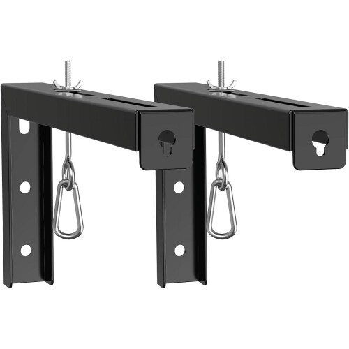 Universal Projector Screen Ceiling Mount, Wall Hanging Mount L-Brackets, 12 inch Adjustable Extension with Hook