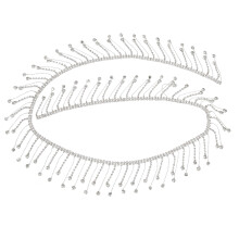 Rhinestone Ribbon Tassel Chain DIY Rhinestone Chain Rhinestone Fringe Trim Clothing Accessory