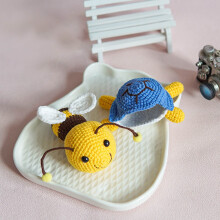 Kayannuo Christmas Clearance Turtle Bee Crochet Kit for Beginners - DIY Craft Set with Yarn, Hook, compatible with beginner, expert, adult, kids