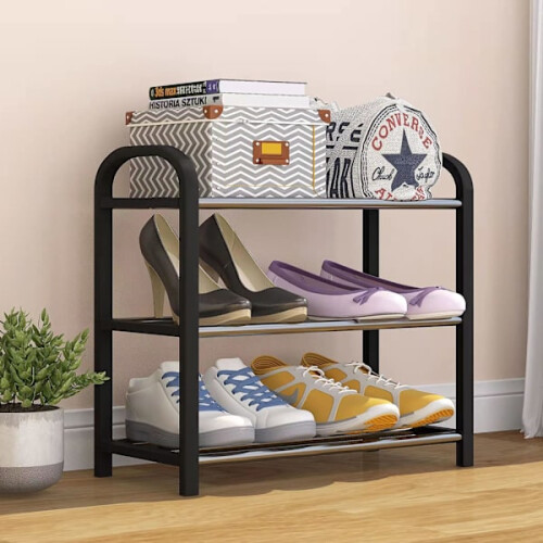 Small shoe rack, 3-layer shoe rack multifunctional lightweight 1