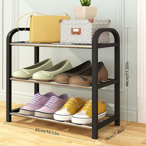 Small shoe rack, 3-layer shoe rack multifunctional lightweight 2