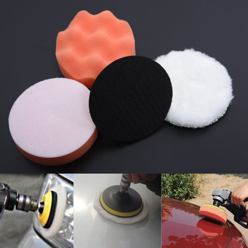 4" Gross Polishing Buffing Pad Kit Tool with Drill Adapter Car Polisher Buffer 2