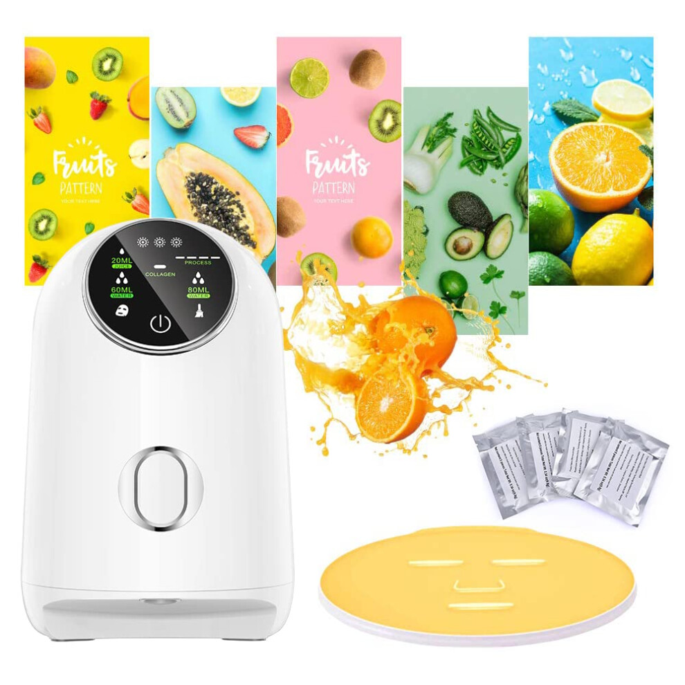 Facial Mask Machine DIY Face Mask Maker with Collagen 32pcs Jade Roller and Headband Home Spa Kit