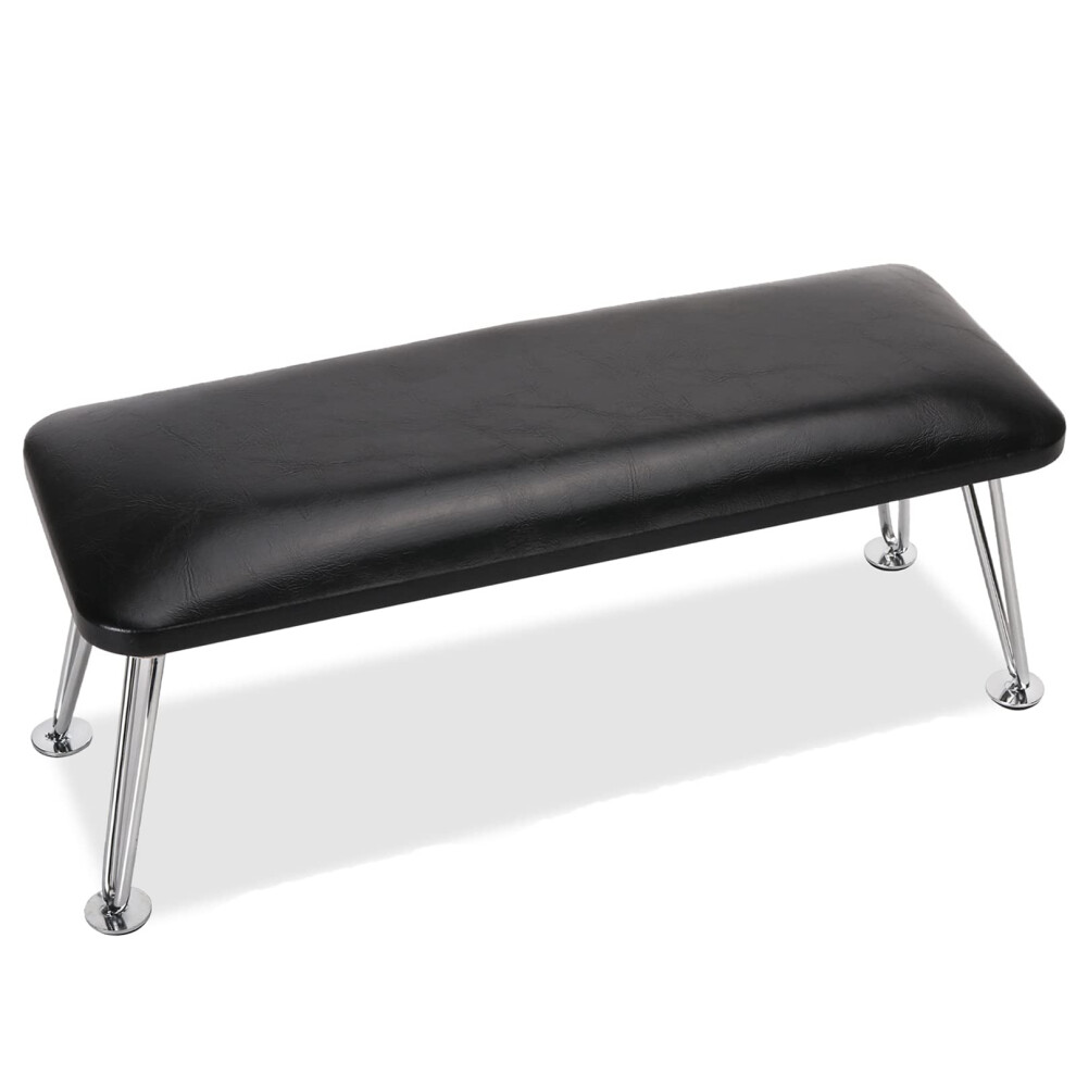 Nail Arm Rest Cushion Black Microfiber Leather Manicure Hand Rest Ergonomic Support for Nail Tech