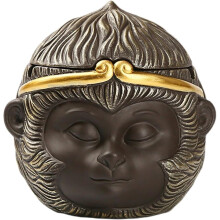 Outdoor Ashtray with Lid Windproof Ceramic Decorative Design for Patio Balcony or Home