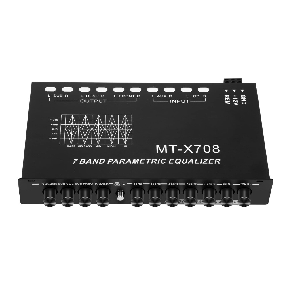 7 Band Car Audio Equalizer With Subwoofer Control, Aux And Cd Input, Adjustable 6Channel Output 9070919588747