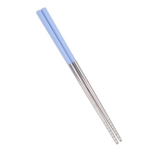2 Pairs Reusable Wheat Straw Chopsticks Set Blue EcoFriendly NonSlip Grip for Daily Meals