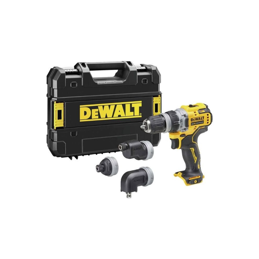 Dewalt 12V Bohrschrauber - 4 Wechselbare Werkzeugaufnahmen - Ohne Akku, Ohne Ladegerät - Dcd703nt-Xj