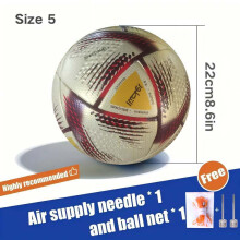(Yellow) High Quality Soccer Balls Official Size 5 Pu Material Seamless Goal Team Outdoor Match Game Football Training Ballon De Foot