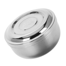 Stainless Steel Soup Bowl with Lid, Insulated Korean Rice Bowl, Heat Resistant for Camping