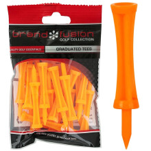 Graduated Tees Unisex The Golfers Club Orange Plastic 275 Inch X 20 Golf Tee Orange 50mm EU