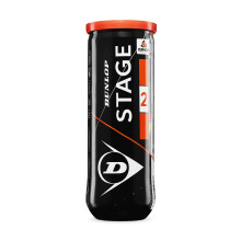 DUNLOP Tennis Ball Stage 2 Orange for Beginners Kids on middle court 1x3
