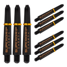 Harrows Darts 3 x Sets of SuperGrip Carbon Dart Stems 9 Dart Shafts in Total Available in 3 sizes Tough Carbon Composite Short Gold