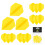 MageRabbit Extra Thick Standard Dart Flights 5 Sets 15 Flights 5 Colours yellow 1