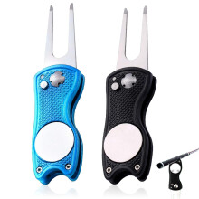 GZCXQ 2 Pcs Pitch Mark Repair Tool Golf Divot Repair Tool with Button Magnetic Ball Marker Pitch Mark Lightweight Divot Repair ToolChoice for Golfe