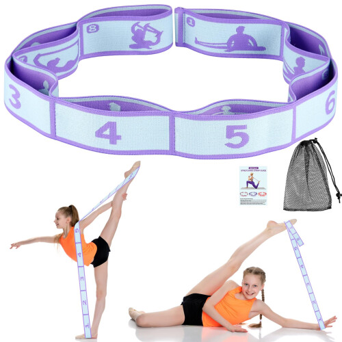 Triitech Gymnastics Stretch Band KidsFlexstrap Stretching Strap with Loops