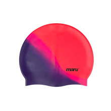 Maru Silicone Swim Cap RedPinkPurple – Smooth EasyFit Silicone Swimming Cap
