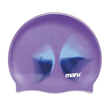 Maru Silicone Swim Cap PurpleBlueLight Blue – Smooth EasyFit Silicone Swimm
