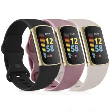 Pack 3 Straps Compatible with Fitbit Charge 5 Strap for Women Men Soft Adju
