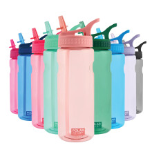Polar Gear Aqua Grip Water Bottle – BPAFree Reusable Water Bottles With Straw – 650ml Sports Water Bottle Perfect for Gym Cycling Work
