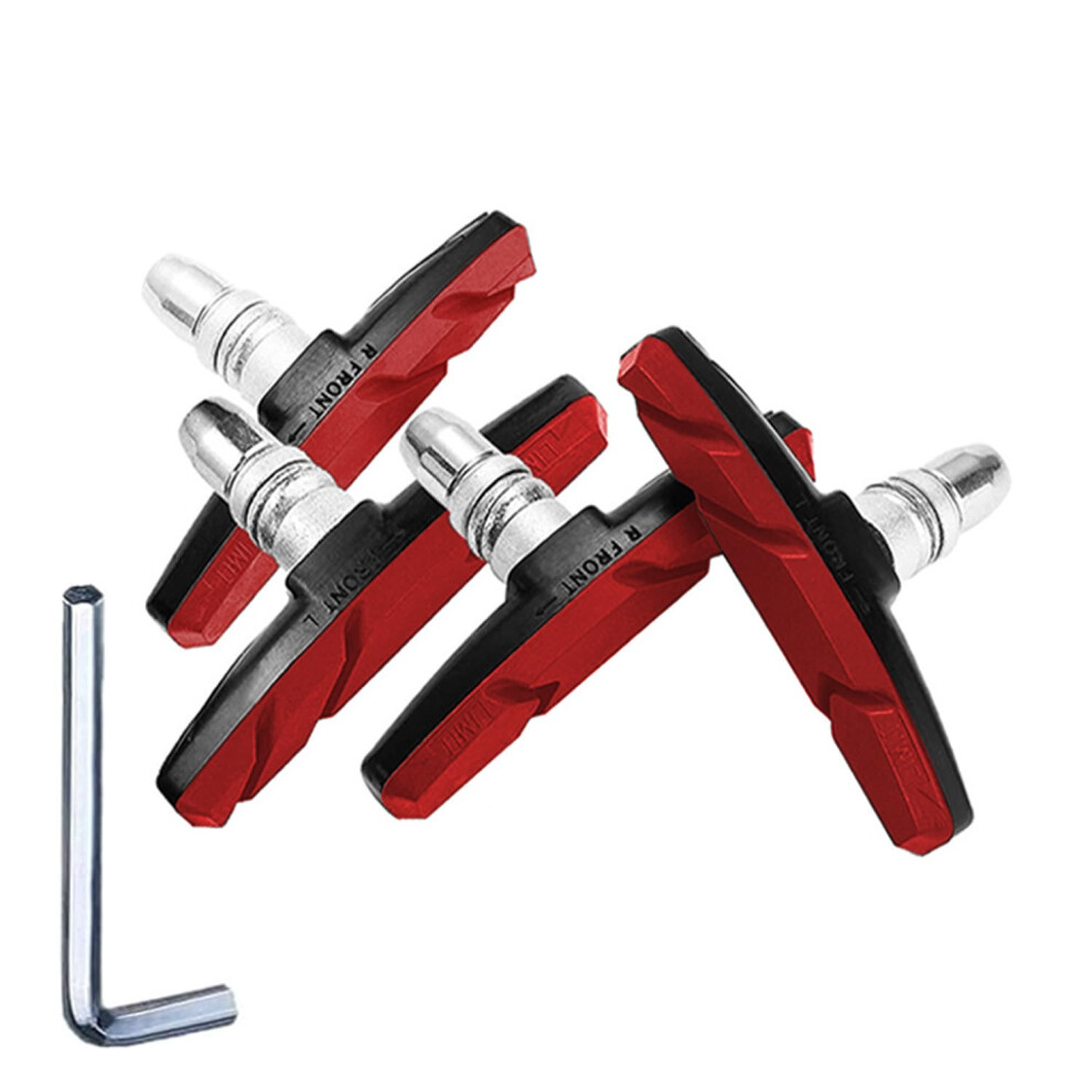 Tuhdwj 2 Pairs V Bike Brake Pads 70Mm V Brake Blocks Bicycle Brake Blocks S