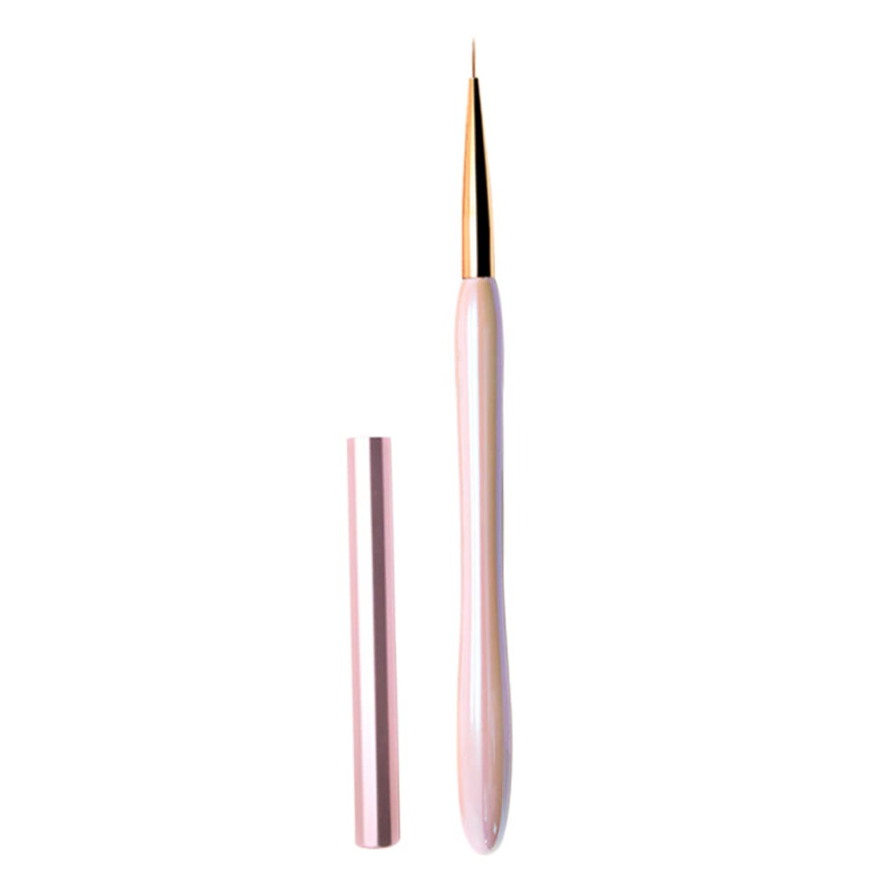 Pink Nail Art Brush With Ultrafine Precision Tip, Liner For Gel And Acrylic Manicure Designs
