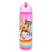 Paw Patrol Water Bottle with Straw – Reusable Kids 600ml PP for Girls – in