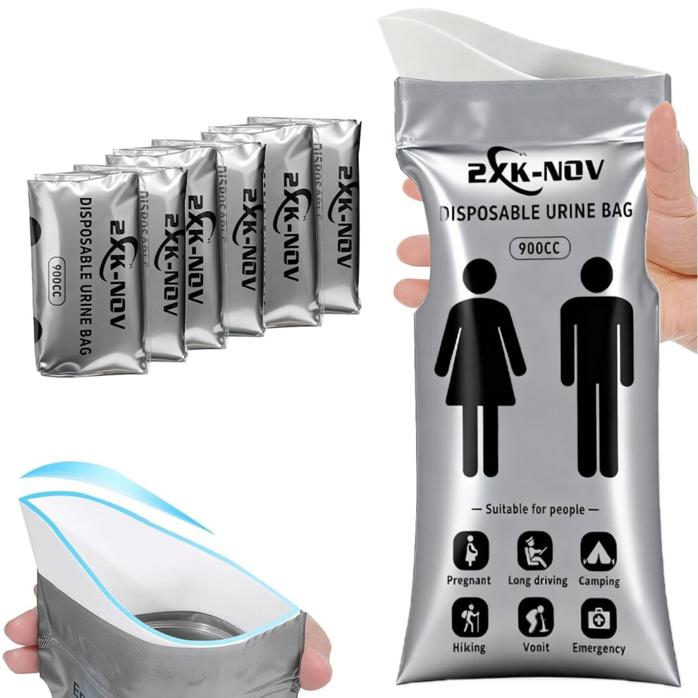 2Xk-Nov Disposable Urine Bag For Travel Mobile Emergency Toilet In Car Gel U