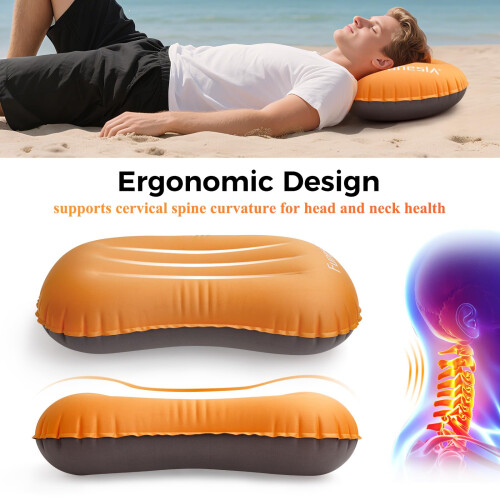 Funesla Camping Pillow Inflatable Compressible Lightweight Inflatable Pillo 2