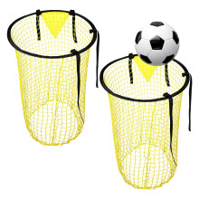 2Pcs Top Bins Football TargetsFootball Goal Target Net for Practice Your Footwork and Assist You in Becoming a Master of Free Kicks and Penalty Kick