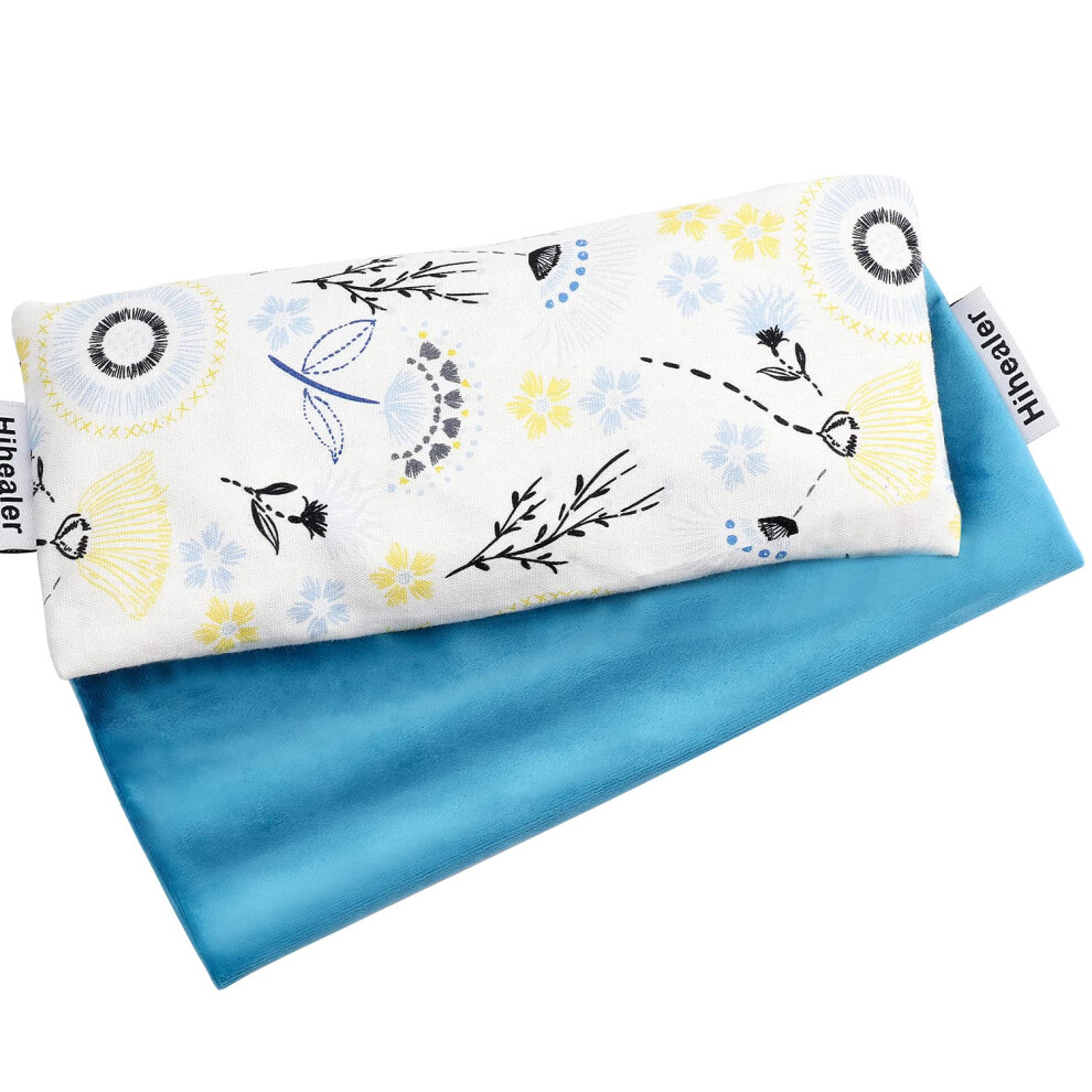 Hihealer Lavender Eye Pillow With Extra Cover Yoga Meditation Accessories Aromatherapy Weighted Eye Mask For Sleeping Yoga Meditation Self Care Rela