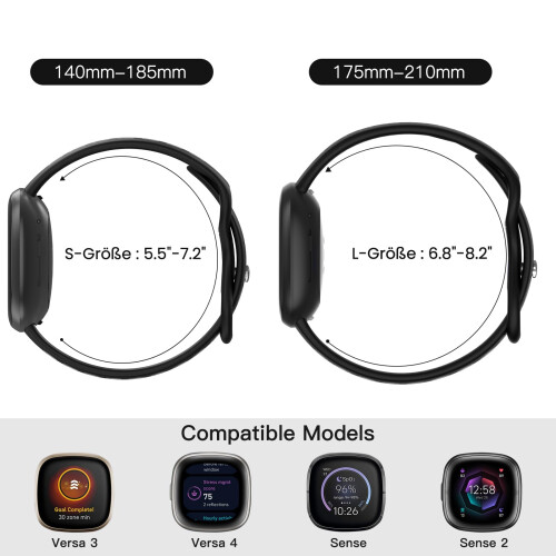 Yoohoo Silicone Bands Compatible with Fitbit Versa 3 StrapsVersa 4 StrapSen 2