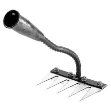 Garden Hand Weeder with Ergonomic Manganese Steel 5Tooth Rake for Manual Weed Removal and Soil Loosening