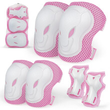 Kids Knee And Elbow Pads6 in 1 Adjustable Kids Sports Protective Gear Set W